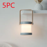 Foldable USB rechargeable LED night light and portable lantern lamp with touch dimming for bedroom and home décor