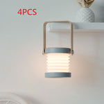 Foldable USB rechargeable LED night light and portable lantern lamp with touch dimming for bedroom and home décor