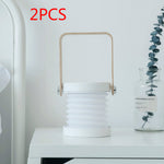 Foldable USB rechargeable LED night light and portable lantern lamp with touch dimming for bedroom and home décor