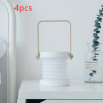 Foldable USB rechargeable LED night light and portable lantern lamp with touch dimming for bedroom and home décor