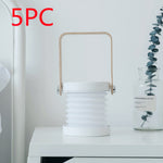 Foldable USB rechargeable LED night light and portable lantern lamp with touch dimming for bedroom and home décor