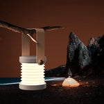 Foldable USB rechargeable LED night light and portable lantern lamp with touch dimming for bedroom and home décor
