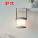 Foldable USB rechargeable LED night light and portable lantern lamp with touch dimming for bedroom and home décor