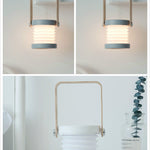 Foldable USB rechargeable LED night light and portable lantern lamp with touch dimming for bedroom and home décor